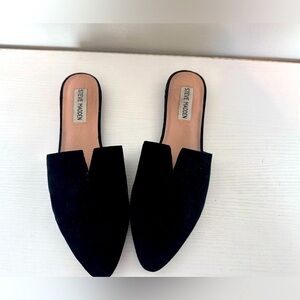 Steve Madden black suede mules - size 8